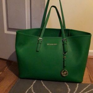 Michael Kors large green tote
